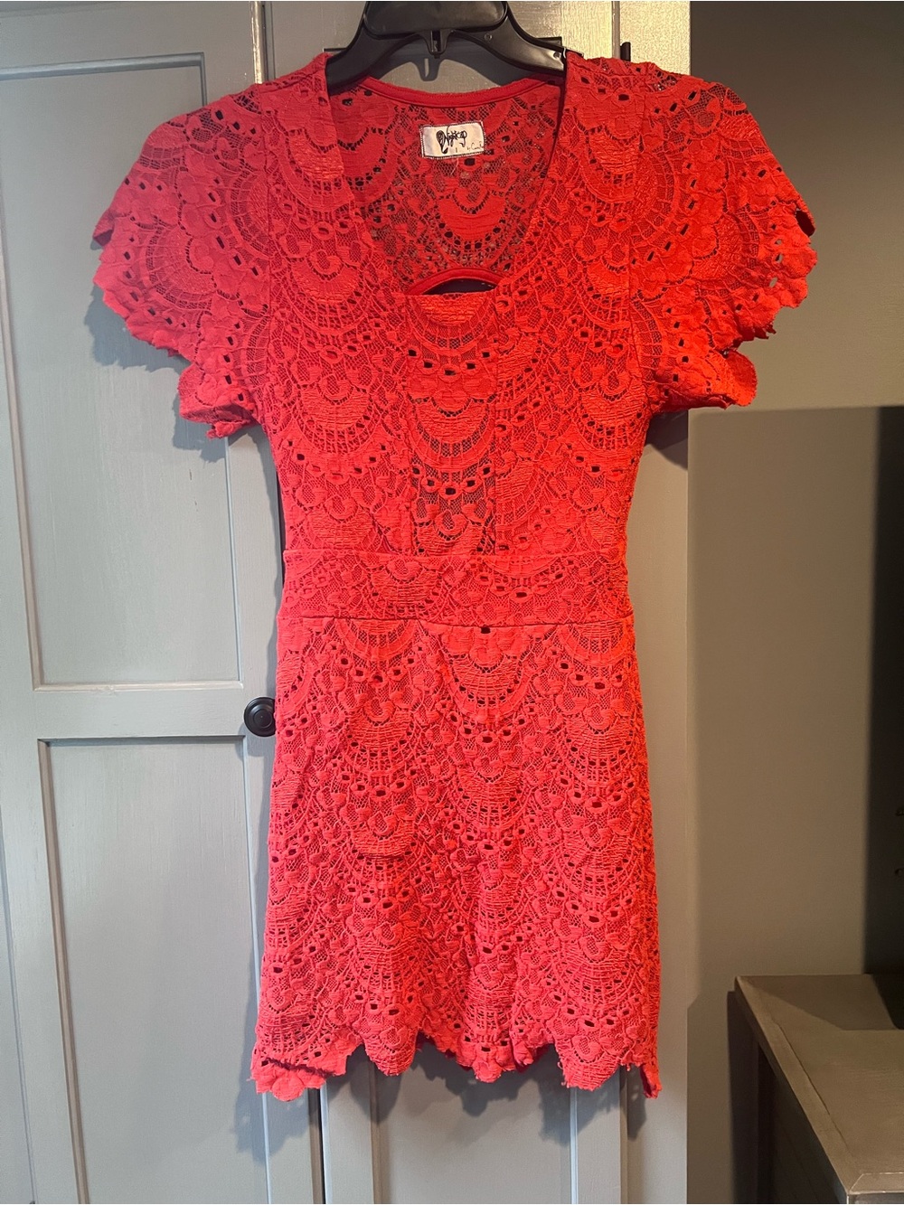Nightcap red lace mini dress size 1